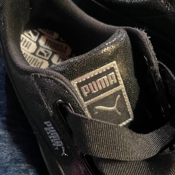 PUMA Women's Basket Heart Night Sky Shoes - Black - Picture 4 of 9
